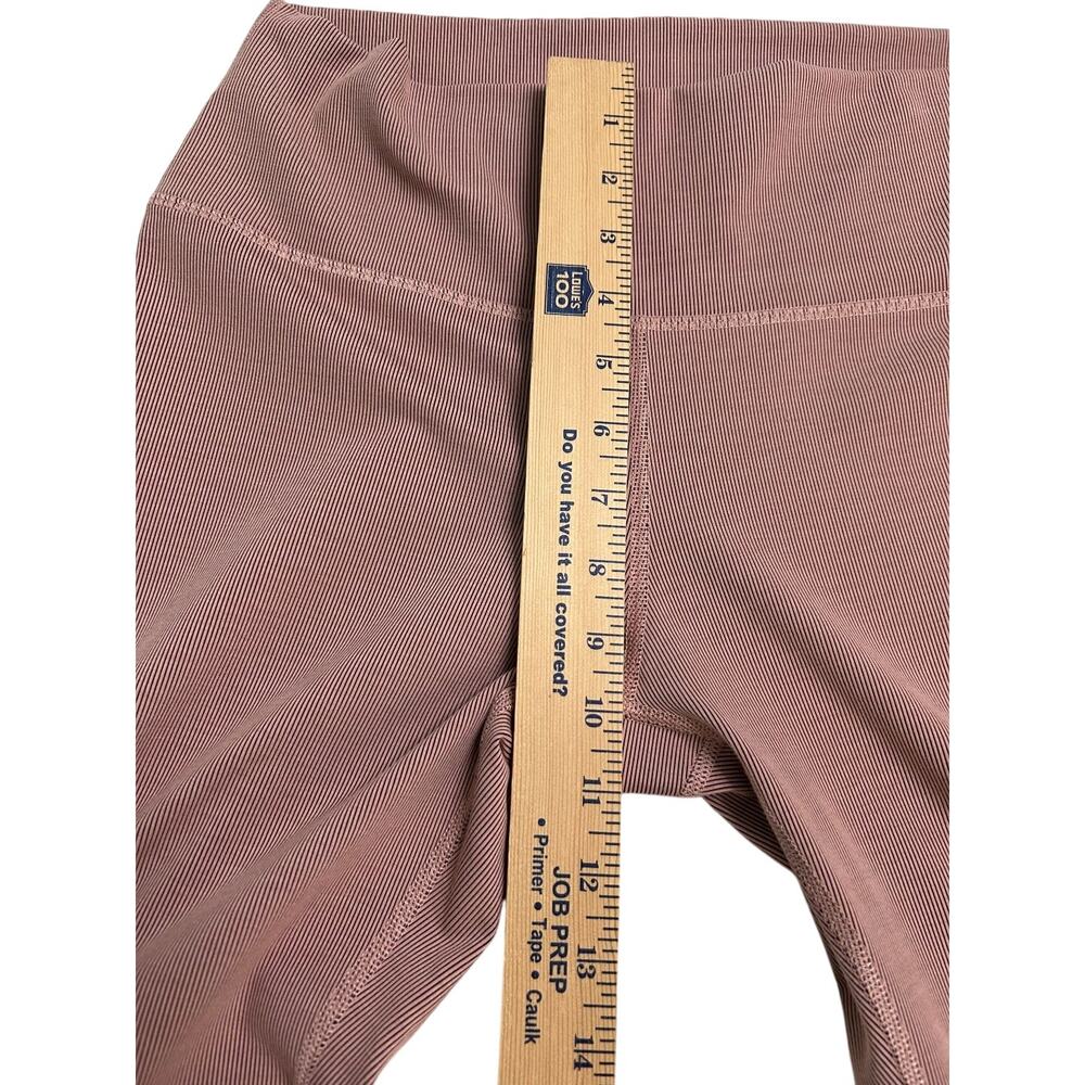 NWT Lezat Eco Active Textured Athletic High Waist Soft Rib Dusty Rose Leggings-L - Picture 8 of 10